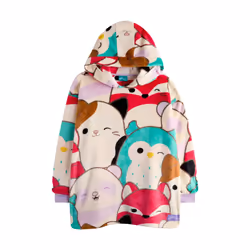 Squishmallows Girls Characters Blanket Hoodie