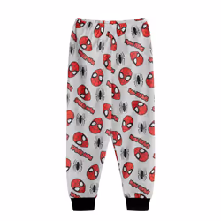 Spider-Man Boys Face Short-Sleeved Long Pyjama Set - 9-10 Years, Red/Grey