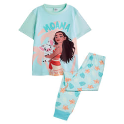 Moana Girls Short-Sleeved Long Pyjama Set - 3-4 Years, Blue