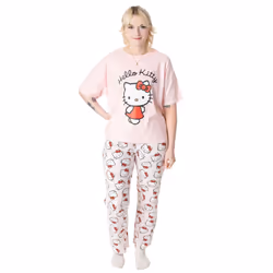 Hello Kitty Womens/Ladies Short-Sleeved Pyjama Set - M, Pink
