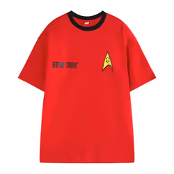 Star Trek Mens Uniform Short-Sleeved T-Shirt - XL, Red