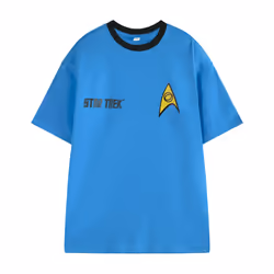 Star Trek Mens Uniform Short-Sleeved T-Shirt - L, Blue