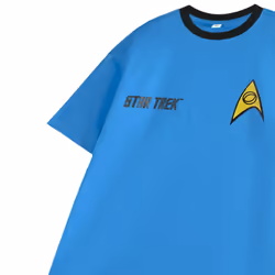 Star Trek Mens Uniform Short-Sleeved T-Shirt - L, Blue