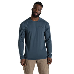 Craghoppers Mens Abel Nosilife Long-Sleeved T-Shirt - XL, Blue Stone