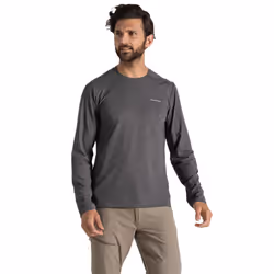Craghoppers Mens Abel Nosilife Long-Sleeved T-Shirt - XL, Black Pepper Marl