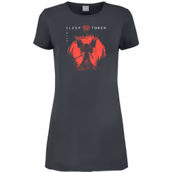 Amplified Womens/Ladies Take Me Back To Eden Sleep Token T-Shirt Dress - S, Charcoal