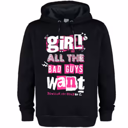 Amplified Unisex Adult Girl All The Bad Guys Want Bowling For Soup Hoodie - XXL, Black
