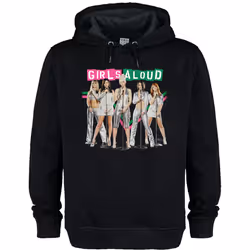Amplified Unisex Adult Split Colour Girls Aloud Hoodie - XS, Black