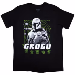 Star Wars The Mandalorian Unisex Adult His Name Is Grogu T-Shirt - XXL, Black