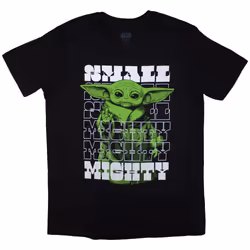 Star Wars The Mandalorian Unisex Adult Small & Mighty Grogu T-Shirt - S, Black