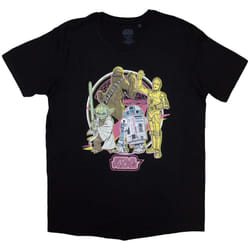 Star Wars Unisex Adult Heroes Neon T-Shirt - S, Black