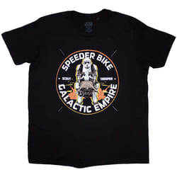Star Wars Unisex Adult Speeder Bike Galactic Empire T-Shirt - S, Black