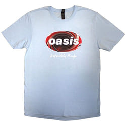 Oasis Unisex Adult Definitely Maybe Union Jack T-Shirt - L, Light Blue