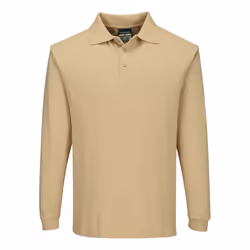 Portwest Mens Flame Resistant Anti-Static Long-Sleeved Polo Shirt - 5XL, Tan