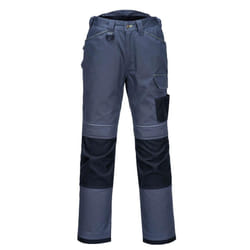 Portwest Mens Stretch Lightweight Work Trousers - 41R, Zoom Grey/Black