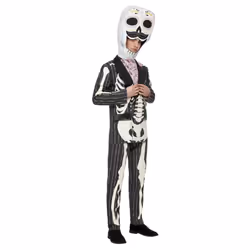 Smiffys Mens Deluxe Senor Day Of The Dead Costume Set - L R, Black/White