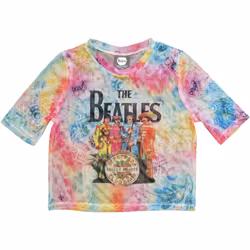 The Beatles Womens/Ladies Sgt Pepper Mesh Crop Top - XXL, Multicoloured