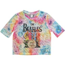 The Beatles Womens/Ladies Sgt Pepper Mesh Crop Top - XXL, Multicoloured