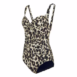 Regatta Womens/Ladies Sakari Leopard Print Tummy Control One Piece Swimsuit - 16 UK, Natural