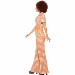 Smiffys Womens/Ladies Authentic 70s Chic Costume - S, Orange