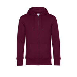 B&C Mens King Zipped Hoodie - M, Dark Cherry