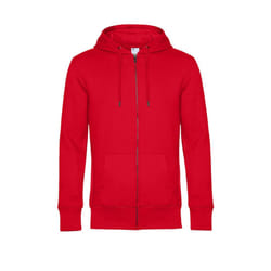 B&C Mens King Zipped Hoodie - 3XL, Red