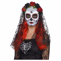 Smiffys Womens/Ladies Day Of The Dead Costume Accessory Set