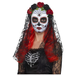 Smiffys Womens/Ladies Day Of The Dead Costume Accessory Set