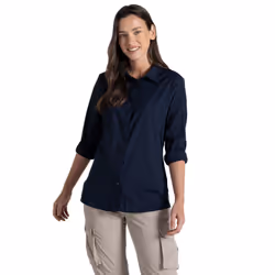 Craghoppers Womens/Ladies Freeda Nosilife Long-Sleeved Shirt - 16 UK, Blue Navy