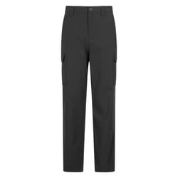 Mountain Warehouse Mens Delta Stretch Cargo Trousers - 32R, Black