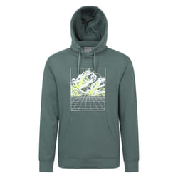 Mountain Warehouse Mens Grid Hoodie - 4XL, Green