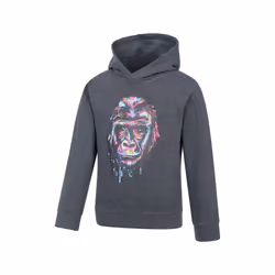Mountain Warehouse Childrens/Kids Graffiti Gorilla Hoodie - 5-6 Years, Grey