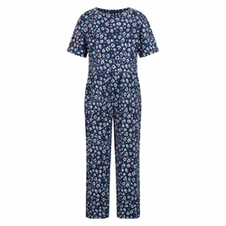 Mountain Warehouse Girls Poppy Animal Print Jumpsuit - 3-4 Years, Navy