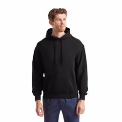 Fruit of the Loom Mens Cotton Hoodie - 3XL, Black
