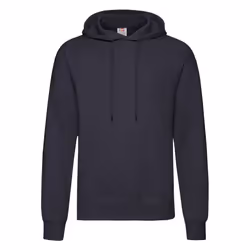 Fruit of the Loom Mens Cotton Hoodie - L, Deep Navy