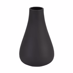 Hill Interiors Glass Tapered Vase - 18cm x 11cm x 11cm, Black