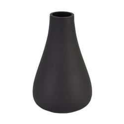 Hill Interiors Glass Tapered Vase - 18cm x 11cm x 11cm, Black