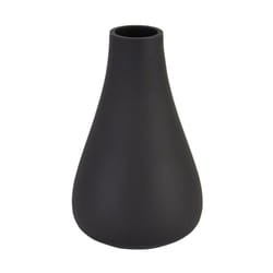 Hill Interiors Glass Tapered Vase - 24cm x 14cm x 14cm, Black