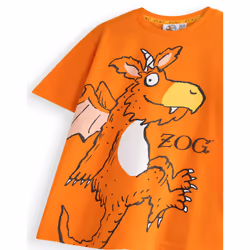 The Gruffalo Childrens/Kids Zog Big Face Short-Sleeved T-Shirt - 12-18 Months, Orange