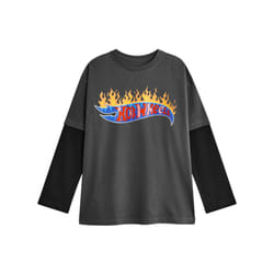 Hot Wheels Boys Flame Logo Long-Sleeved T-Shirt - 3-4 Years, Grey