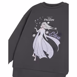 Frozen Girls Elsa Sweatshirt - 7-8 Years, Grey