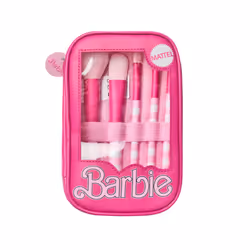 Barbie Womens/Ladies Retro Stripe Make-Up Brush Set