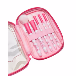 Barbie Womens/Ladies Retro Stripe Make-Up Brush Set
