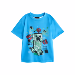 Minecraft Boys Creeper Long Pyjama Set (Pack of 2) - 7-8 Years, Blue/Black/Green