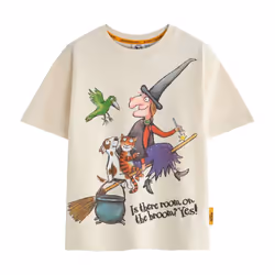 The Gruffalo Childrens/Kids Room On The Broom Group Pose Short-Sleeved T-Shirt - 6-7 Years, Beige