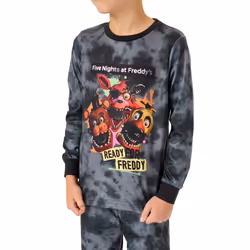 Five Nights At Freddys Boys Ready For Freddy Long-Sleeved Long Pyjama Set - 11-12 Years, Black