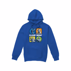 Star Wars: The Clone Wars Mens Grid Hoodie - M, Royal Blue