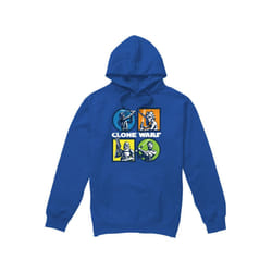 Star Wars: The Clone Wars Mens Grid Hoodie - M, Royal Blue