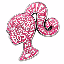 Barbie Sparkly Silhouette Badge