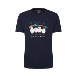 Mountain Warehouse Mens Great British Weather T-Shirt - 4XL, Navy